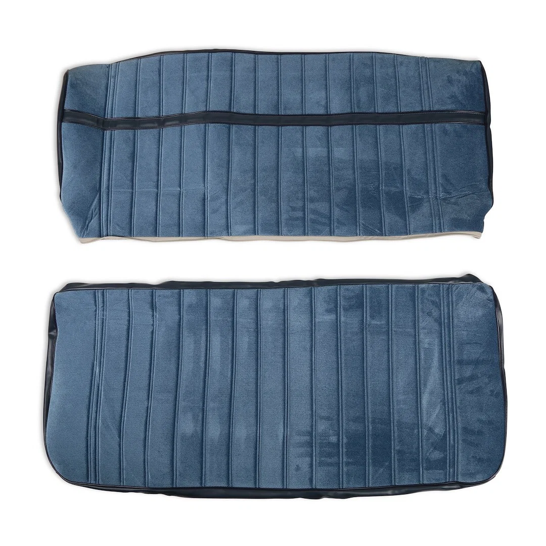 05-292 – HOLLEY Seat Upholstery Kit, Navy Blue Cloth/ Vinyl With Hog Rings And Pliers 3 Inch Wide Vertical Pleats 1 I...